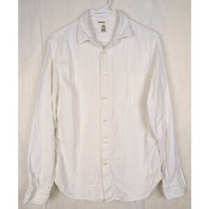 Hiroshi Kato The Ripper white long sleeve button up shirt Size Medium Minimal